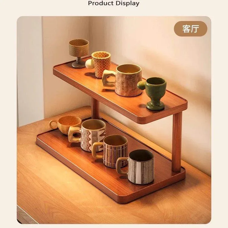 Support de rangement en bois, finition naturelle