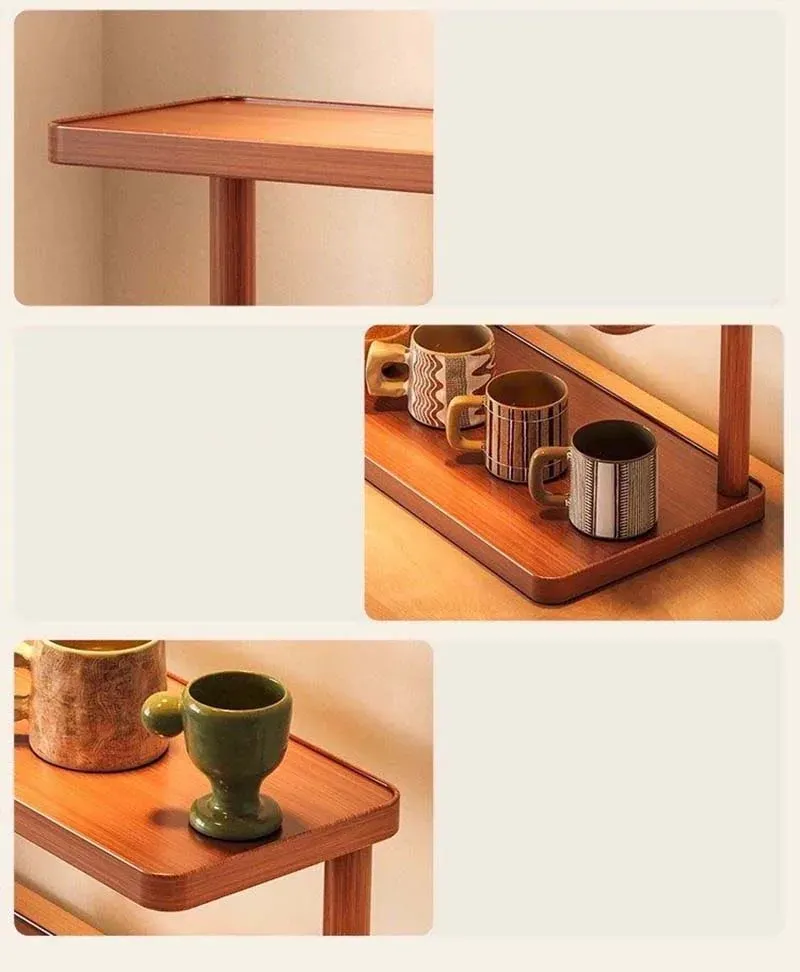 Support de rangement en bois, mise en scène lifestyle