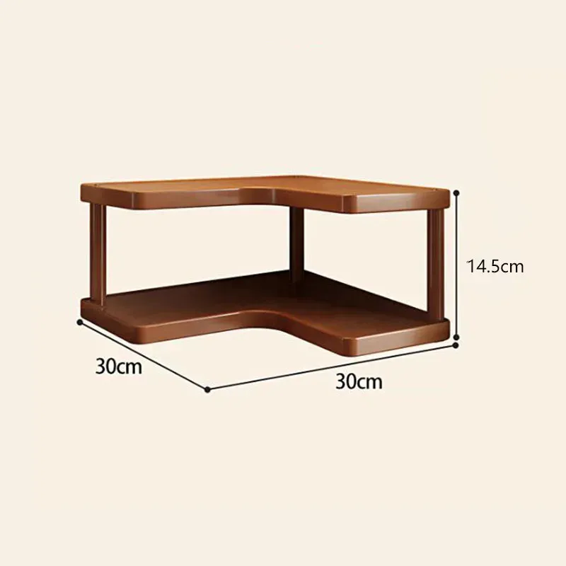 Étagère de rangement polyvalente en bois à 2 niveaux pour cuisine et salon de thé, organisateur de comptoir décoratif multicouche pour bureau 9