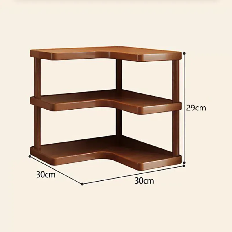 Étagère de rangement polyvalente en bois à 2 niveaux pour cuisine et salon de thé, organisateur de comptoir décoratif multicouche pour bureau 11