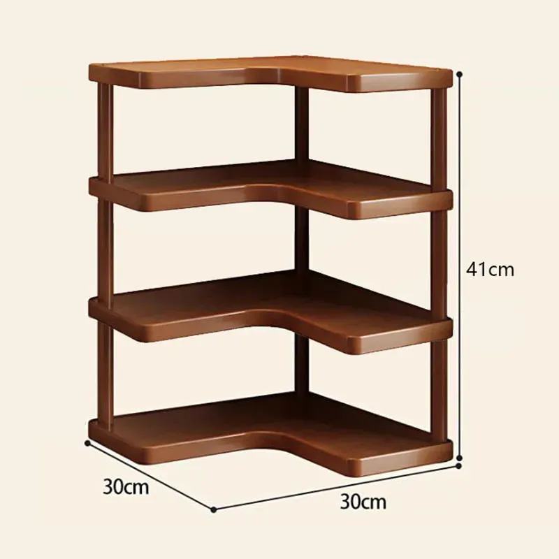 Étagère de rangement polyvalente en bois à 2 niveaux pour cuisine et salon de thé, organisateur de comptoir décoratif multicouche pour bureau 8