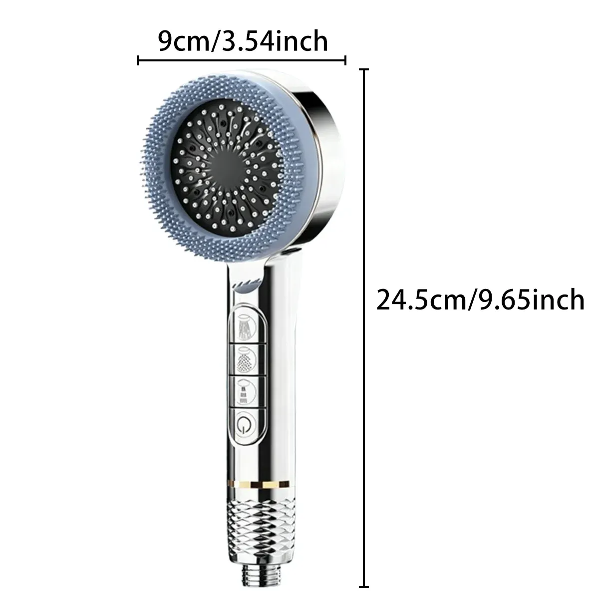 Ensemble de pommeau de douche haute pression avec embouts filtrants, robinet de massage pour douche, pommeau de douche à plusieurs modes et grand débit d'eau. 3