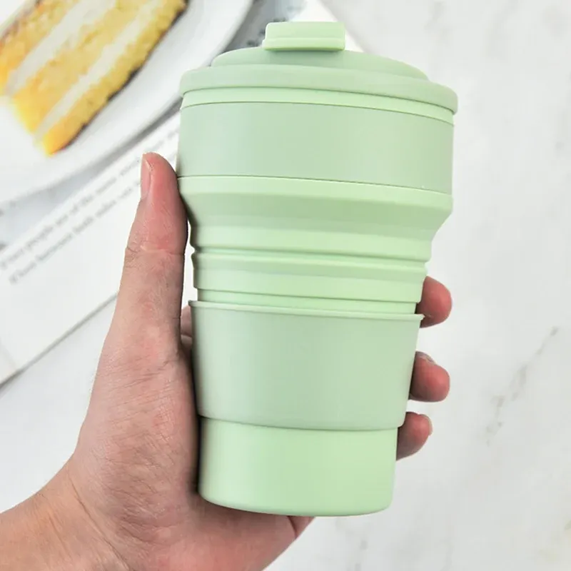 Tasse pliable en silicone en extérieur