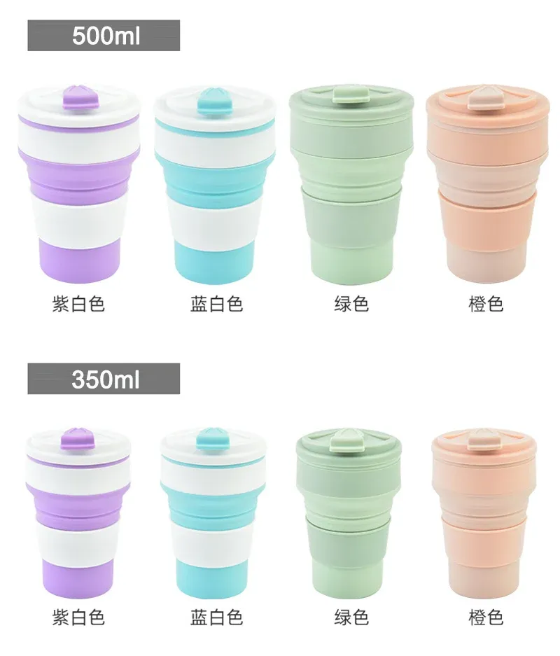 Tasse pliable en silicone design