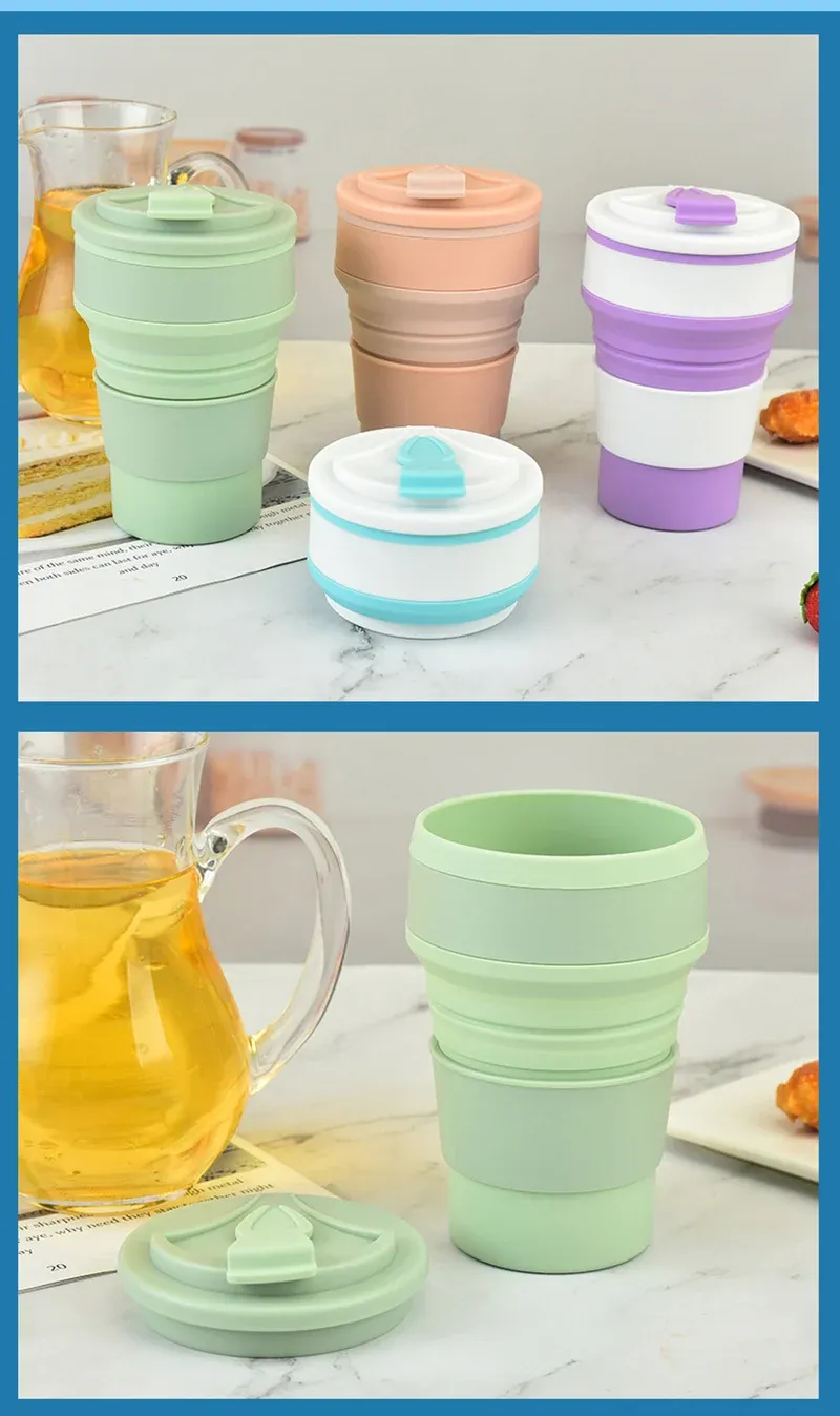 Tasse pliable en silicone ambiance