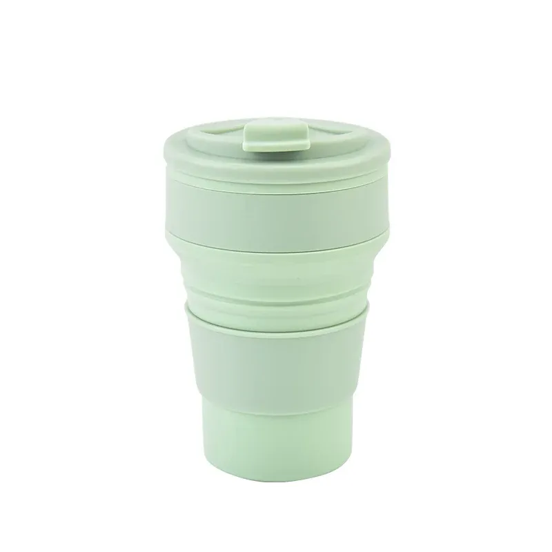 Tasse pliable en silicone 350 ml / 500 ml avec couvercle, idéale pour le café, le voyage et le plein air 7
