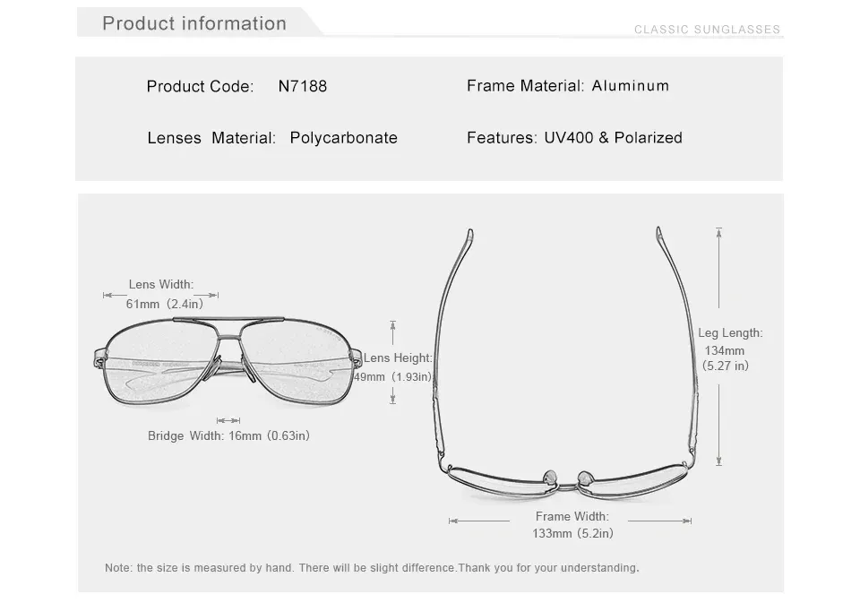 Lunettes KINGSEVEN, détail de la monture