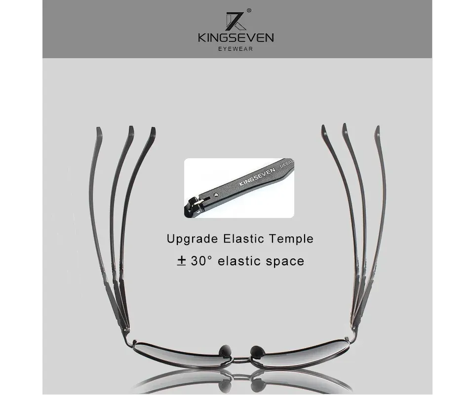 Vue de profil des lunettes KINGSEVEN