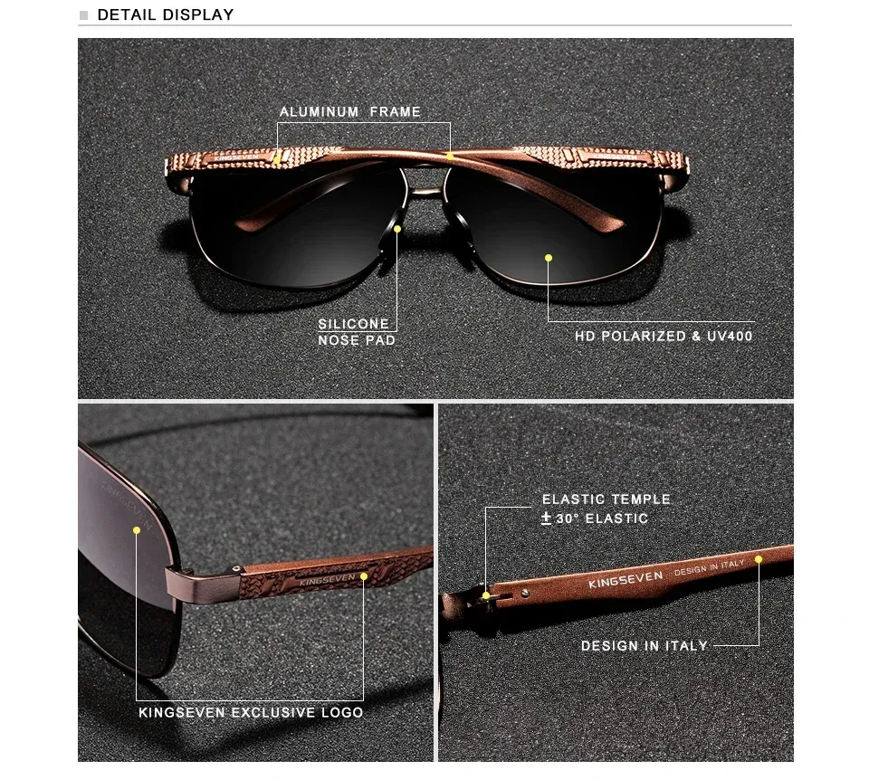 Lunettes KINGSEVEN portées en extérieur