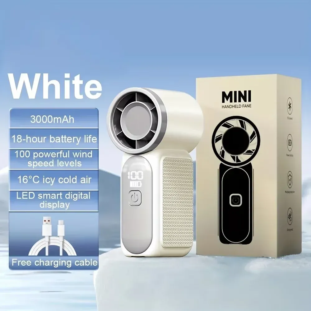 Mini ventilateur portatif 3600 mAh, ventilateur de poche haute vitesse pour voyages en plein air 11