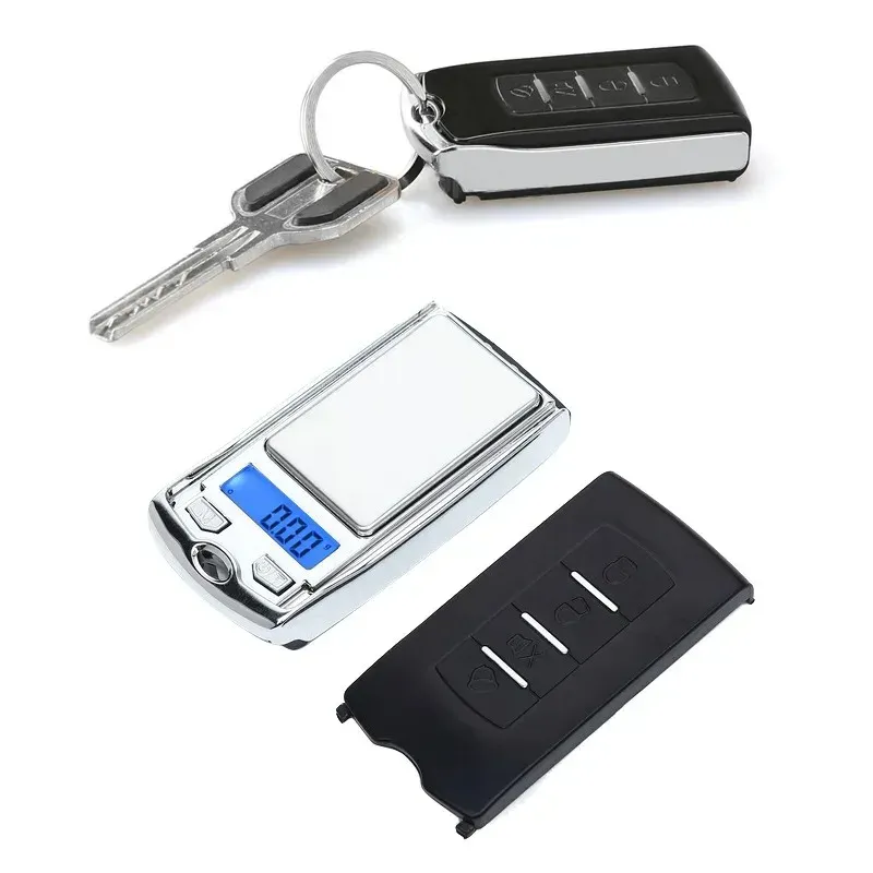 Balance électronique de poche numérique avec écran LCD, design porte-clés, précision 0,01 g, capacité 200 g - Image 1