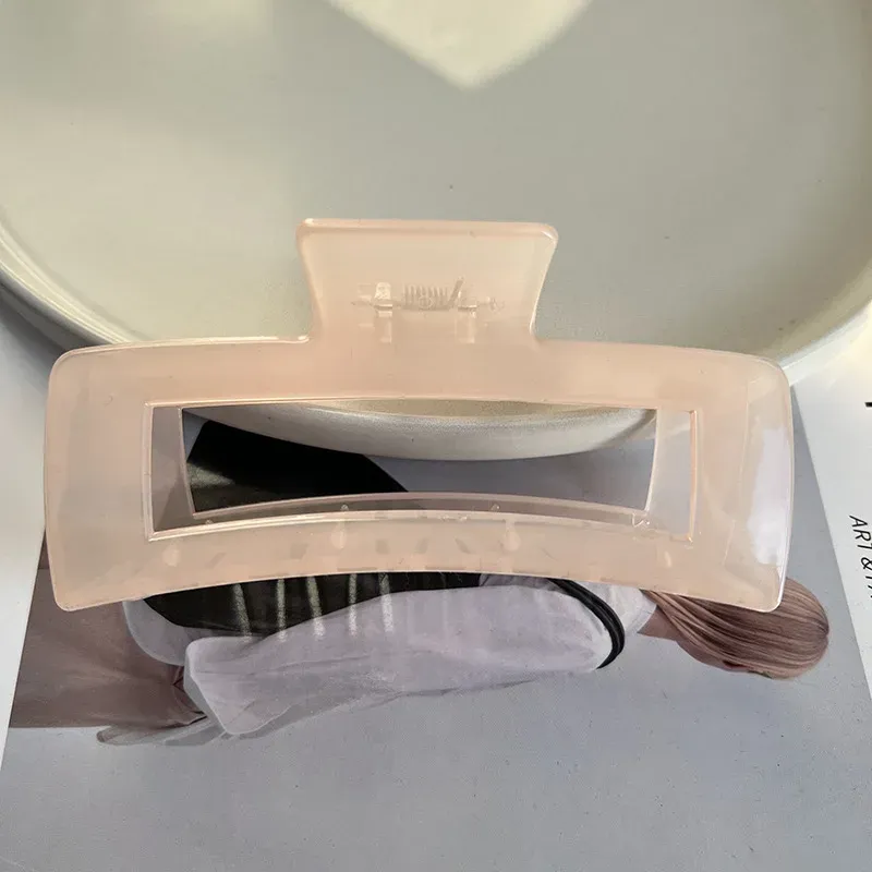 Pince à cheveux surdimensionnée 13 cm pour femme, pince requin géométrique minimaliste et polyvalente 7