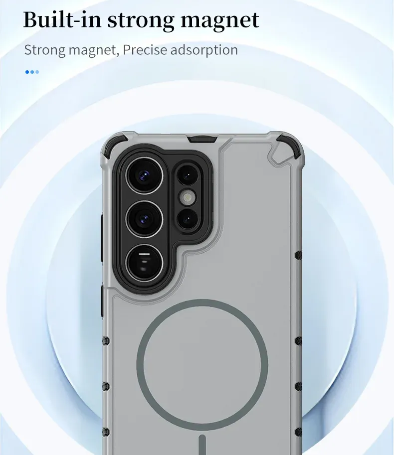 Coque magnétique antidérapante avec bumper, compatible Samsung S24, S25, S26 Plus, S23 Ultra, A56, A55, A54, A35, A34, A25, A15 et MagSafe 4