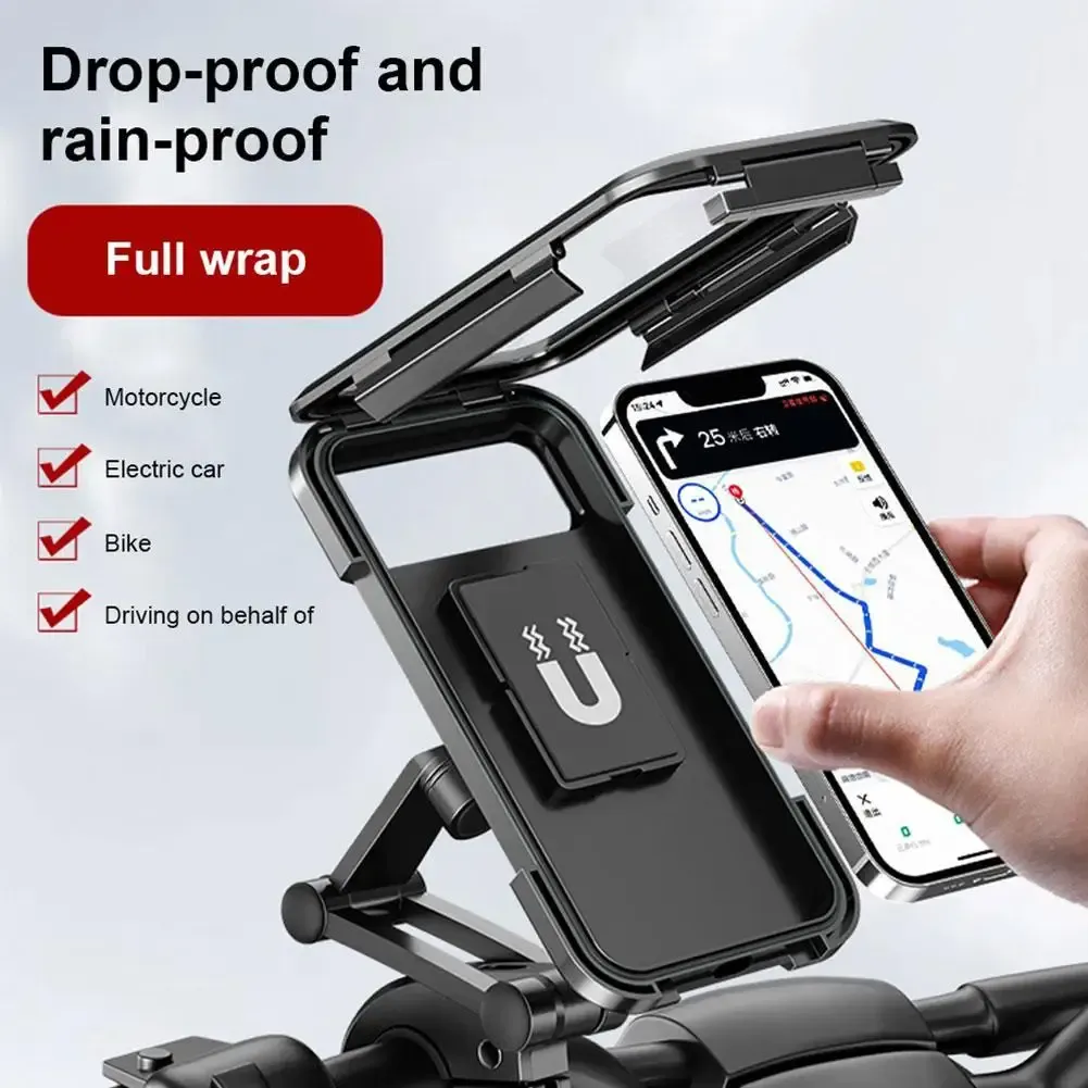 Support de téléphone étanche pour moto et vélo, rotatif à 360°, réglable et universel - Image 1