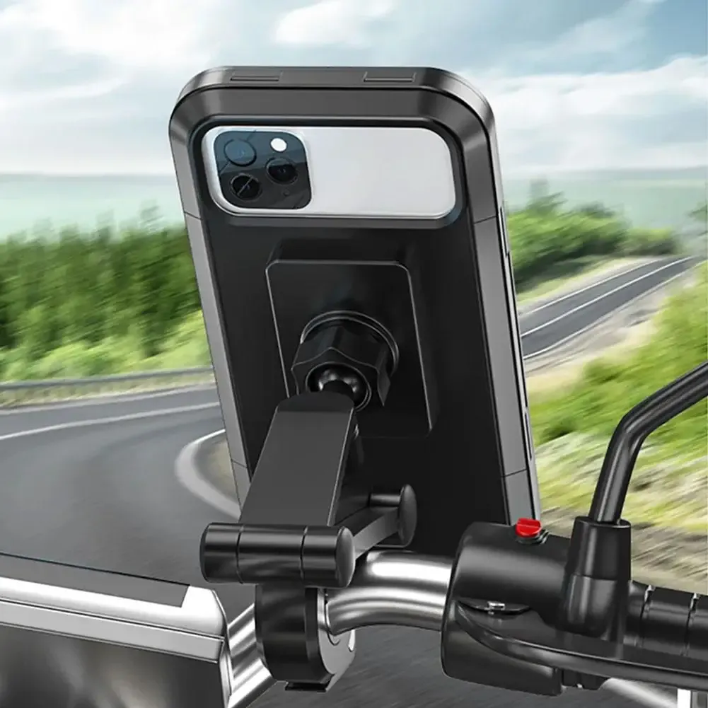 Support de téléphone étanche pour moto et vélo, rotatif à 360°, réglable et universel 2