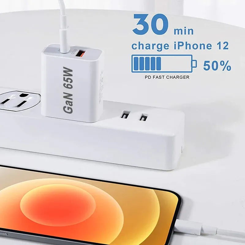 Chargeur USB-C rapide en situation d'utilisation