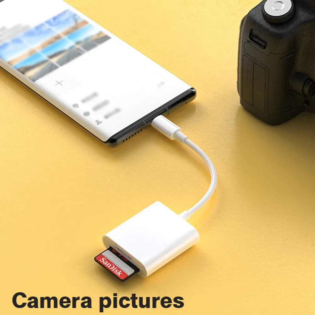 Lecteur de cartes 2 en 1 OTG USB-C pour iPad et tablette, compatible SD et microSD 3