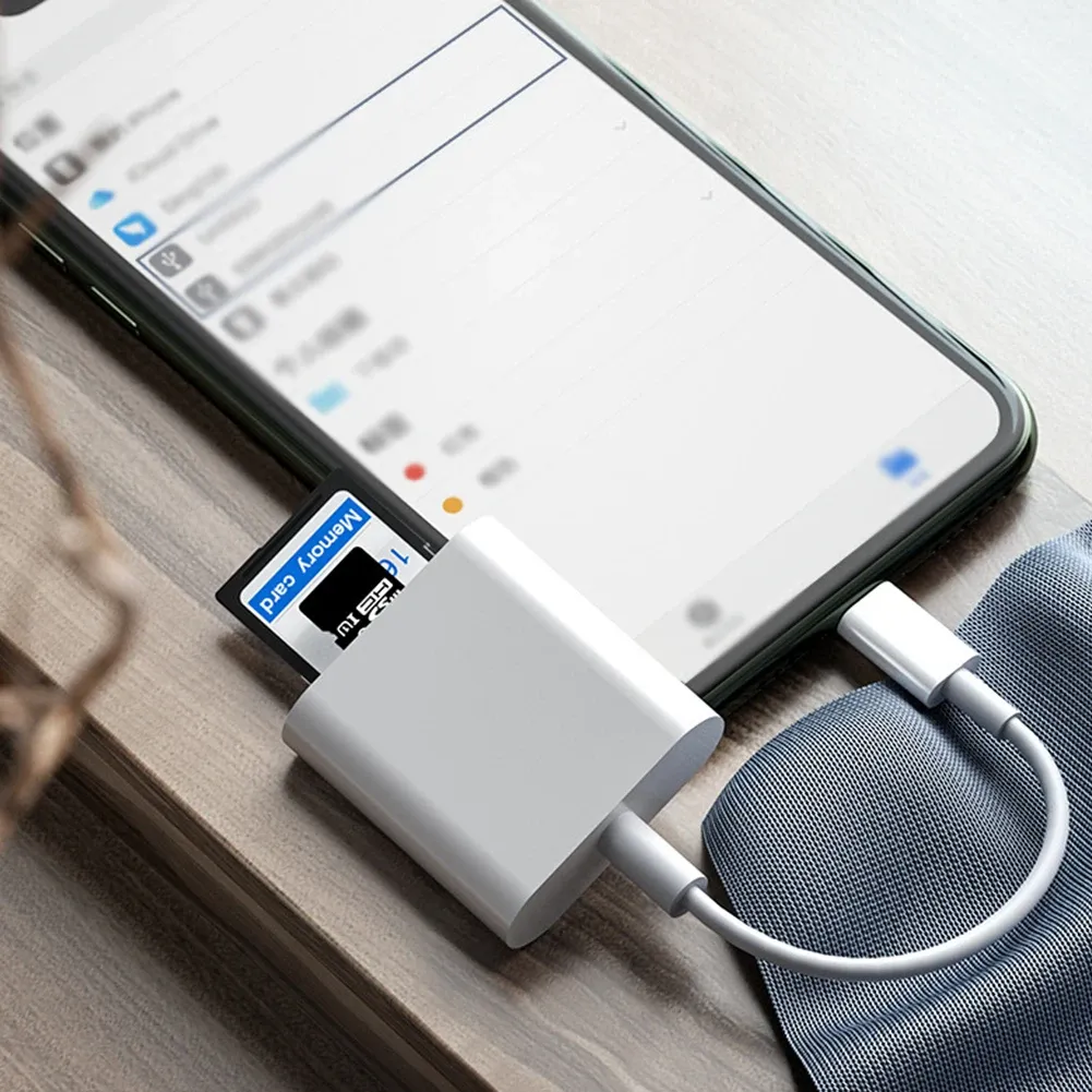 Lecteur de cartes 2 en 1 OTG USB-C pour iPad et tablette, compatible SD et microSD 4