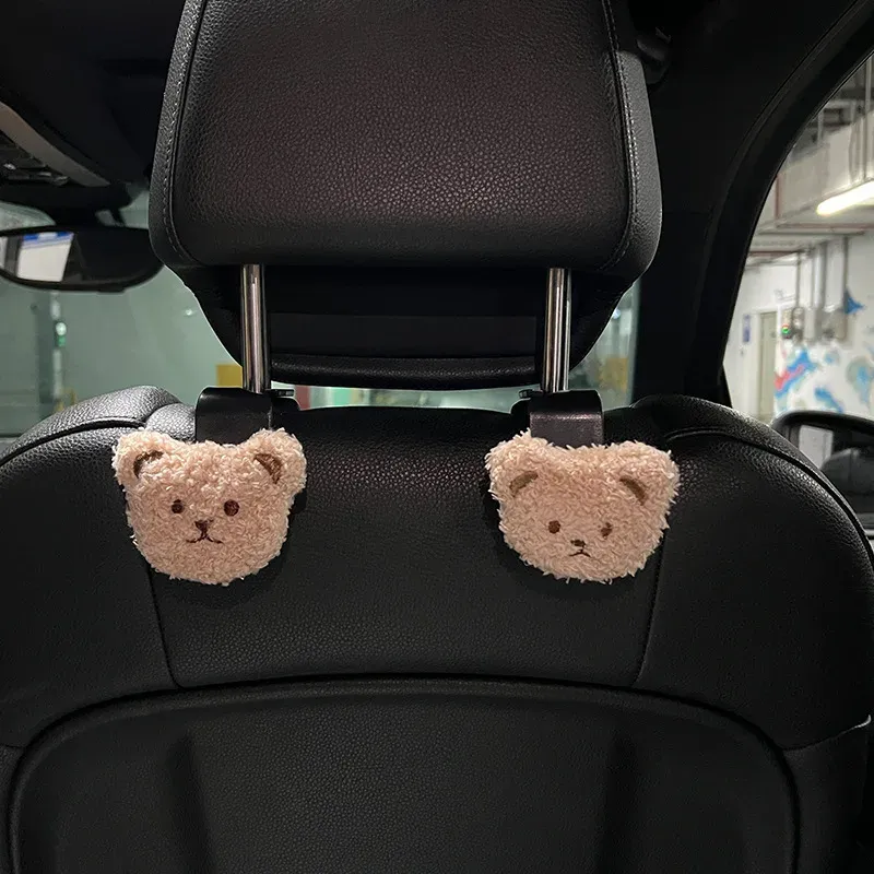 Crochets de rangement pour siège auto en forme d'ours mignon, lot de 2 7