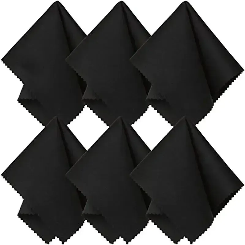 Lingettes de nettoyage pour lentilles de lunettes, lot de 10, microfibre lisse et non pelucheuse, pour lunettes de soleil et verres de table, anti-rayures, réutilisables et portables 5