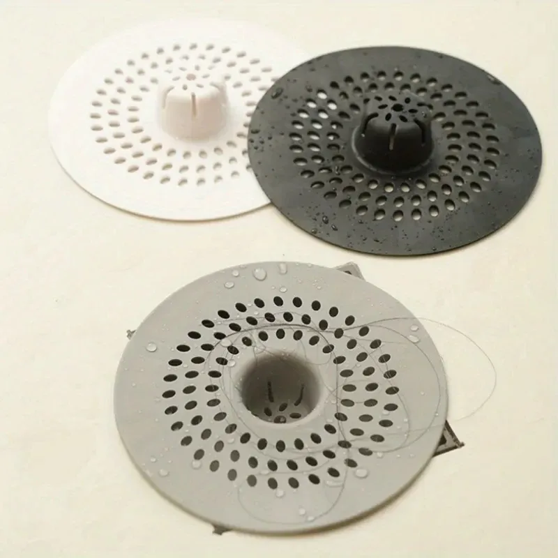 Filtre de vidange en silicone anti-cheveux pour douche, évier et baignoire, facile à nettoyer 4