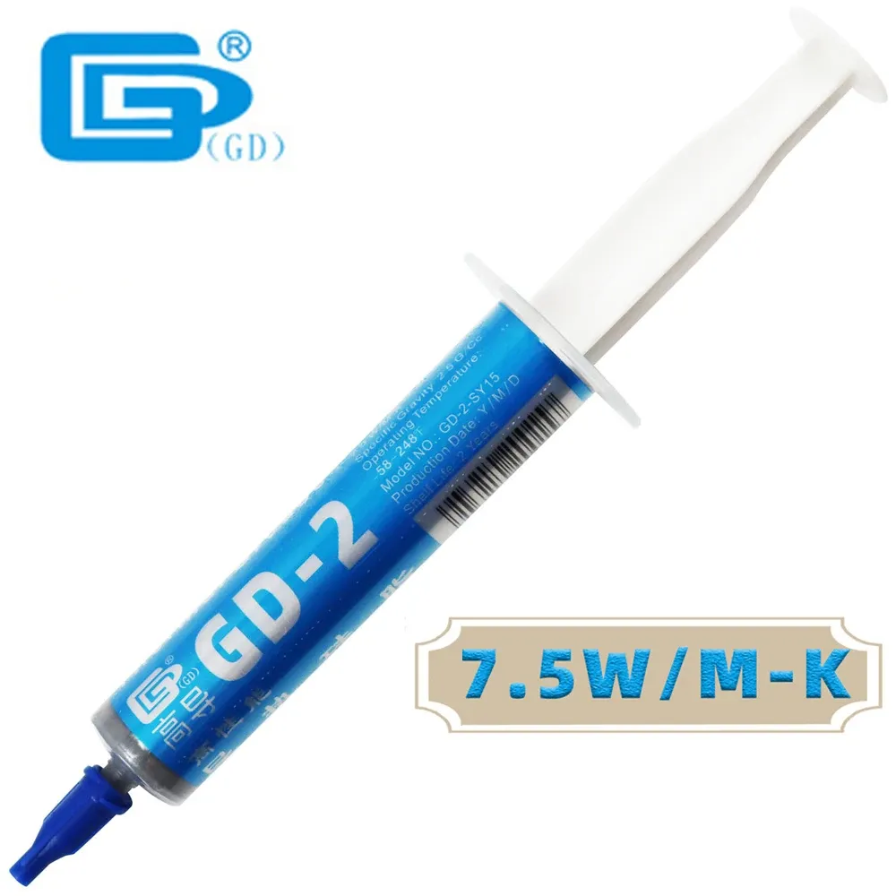 Pâte thermique GD-2 conductrice en silicone (7 g / 15 g / 30 g) pour processeur CPU et GPU