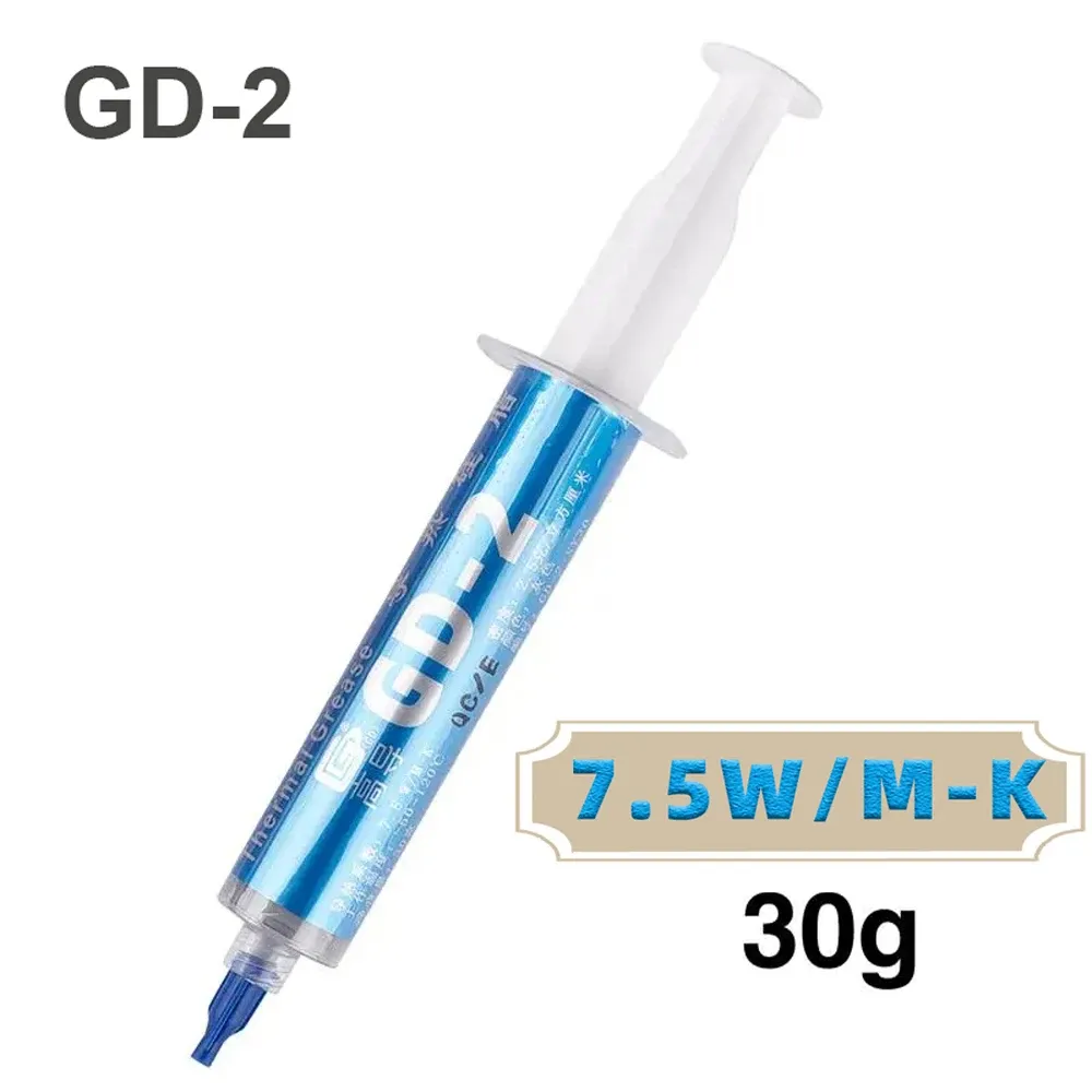 Pâte thermique GD-2 conductrice en silicone (7 g / 15 g / 30 g) pour processeur CPU et GPU 8