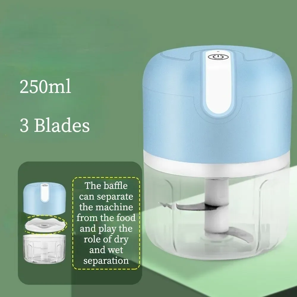 Hachoir électrique portable à ail multifonction, mini robot USB rechargeable pour ail, légumes et viande 7