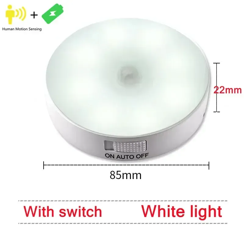 Veilleuse LED à détecteur de mouvement rechargeable par USB, idéale pour la cuisine, la chambre et l'escalier 7