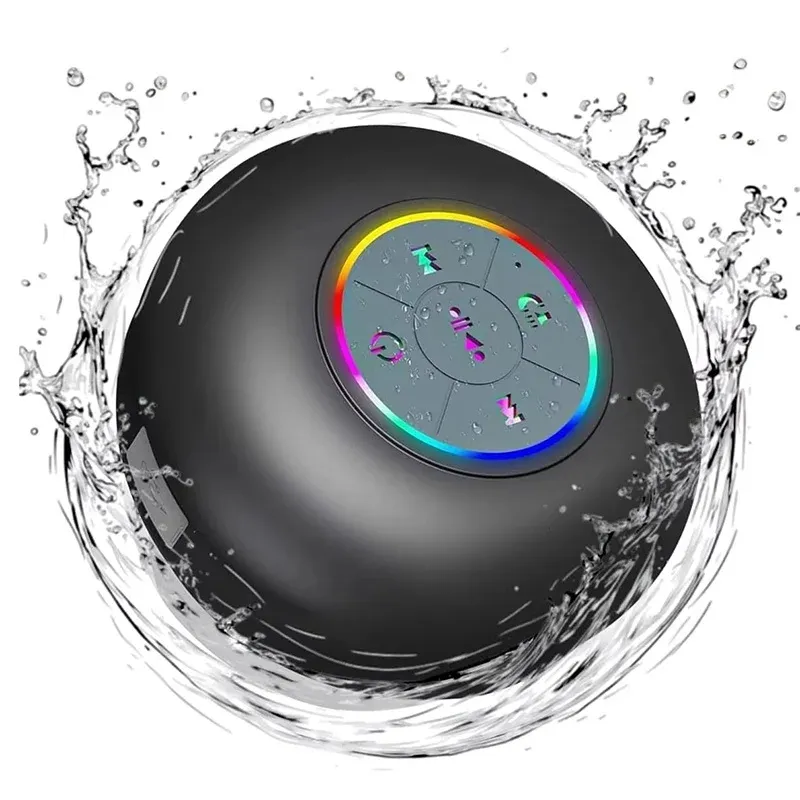 Enceinte Bluetooth sans fil portable, étanche IPX4, idéale pour le plein air et la salle de bains, avec ventouse et mini enceinte stéréo