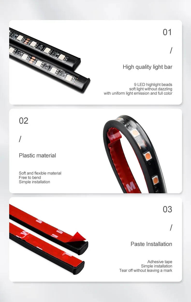 Détail de l'éclairage LED d'ambiance pour voiture