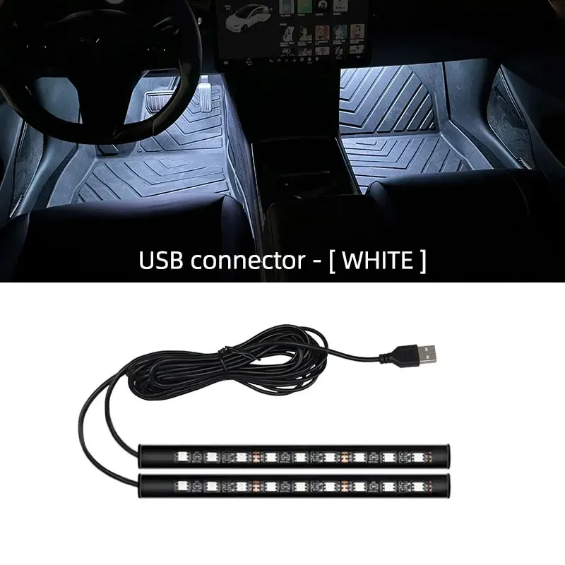 Bande LED d'ambiance pour habitacle de voiture, kit de rétroéclairage USB 5 V, lampe néon décorative 12