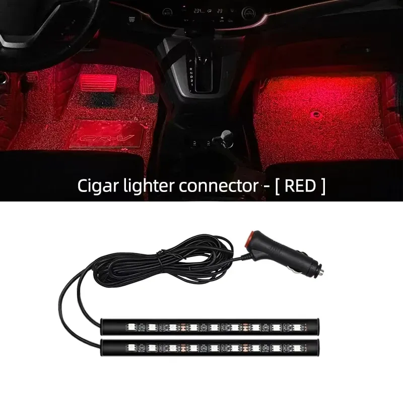 Bande LED d'ambiance pour habitacle de voiture, kit de rétroéclairage USB 5 V, lampe néon décorative 10