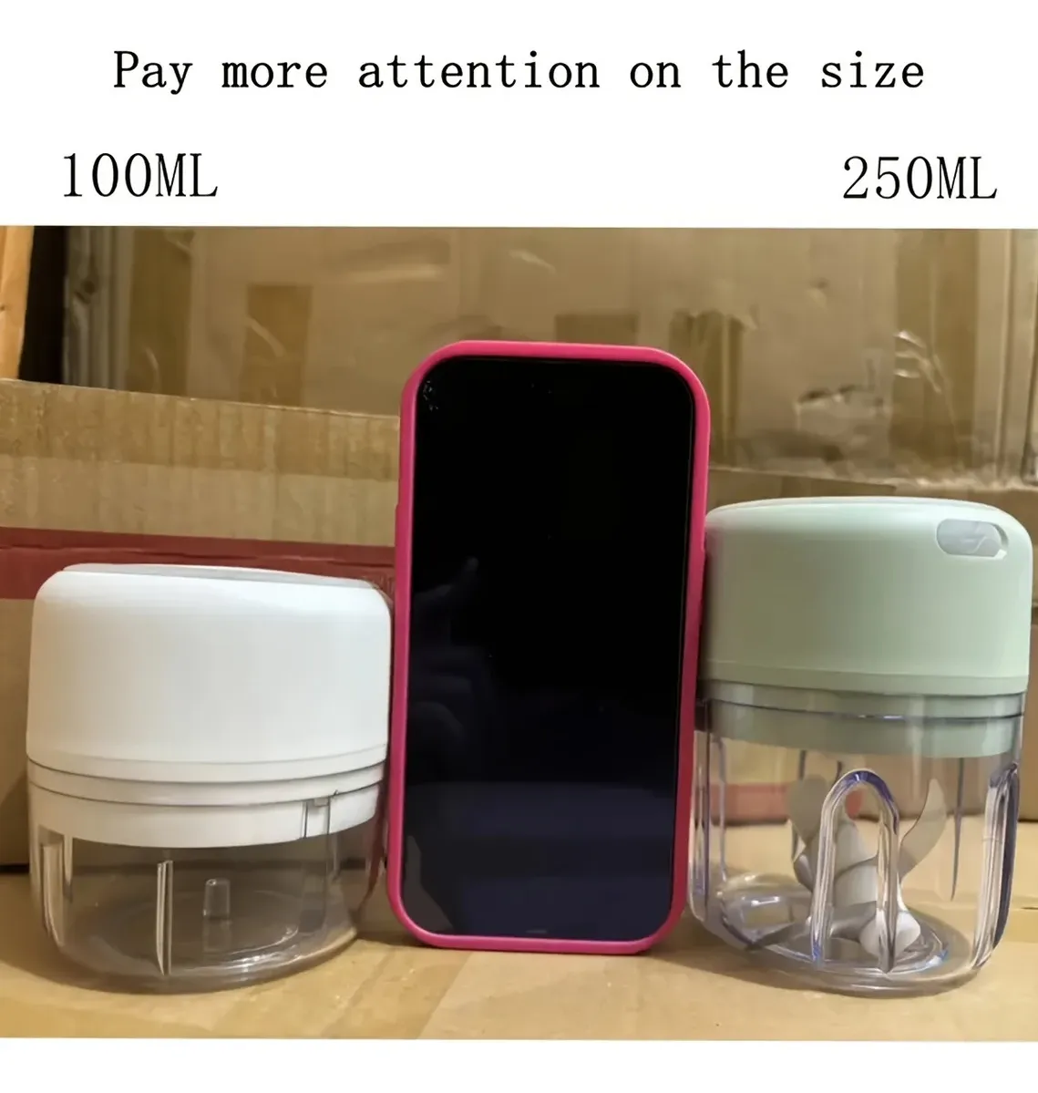 Hachoir électrique rechargeable par USB, mini robot culinaire pour viande, légumes et ail 6