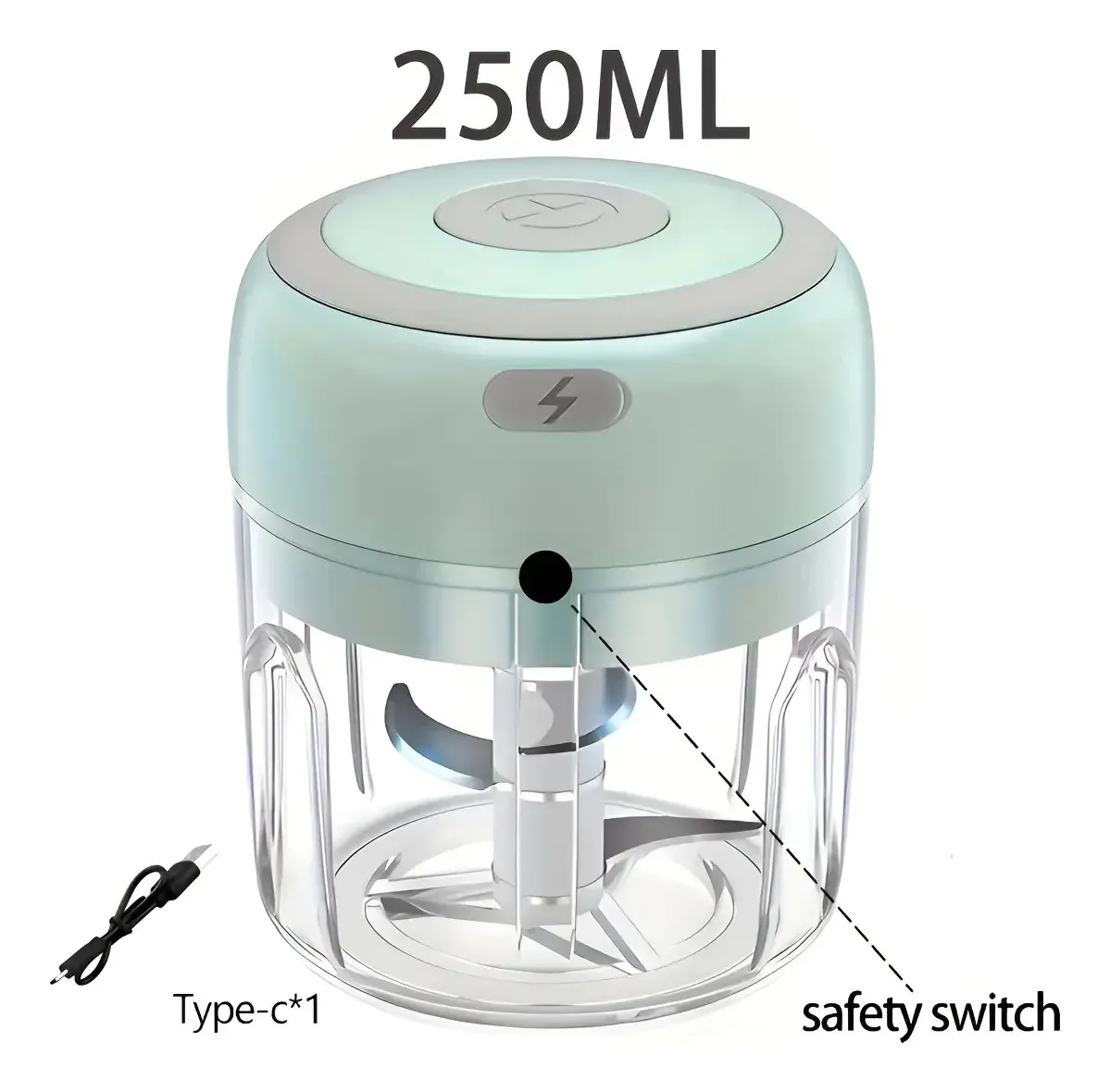 Hachoir électrique rechargeable par USB, mini robot culinaire pour viande, légumes et ail 9