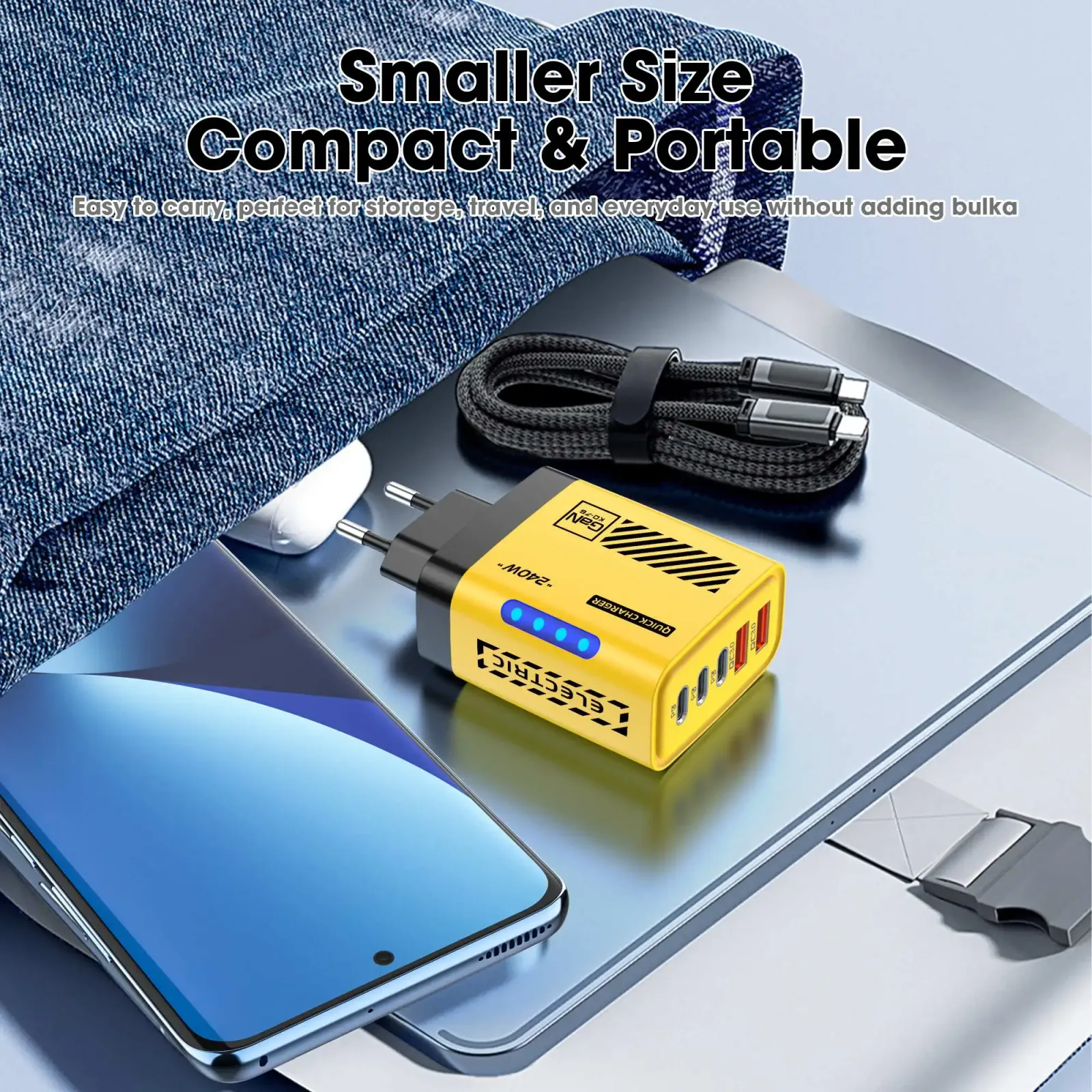Chargeur USB multi-ports, finition