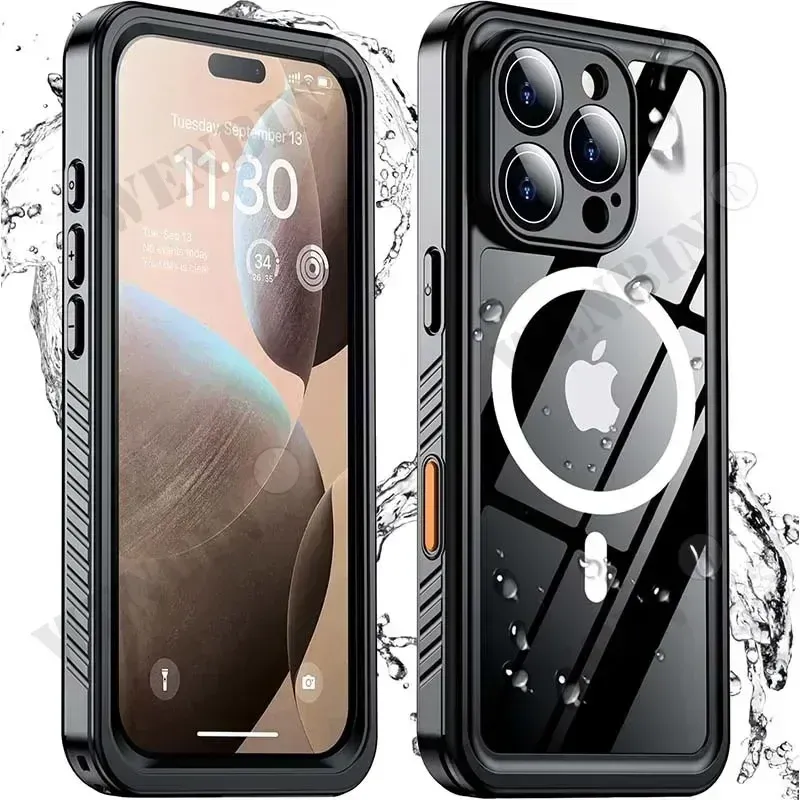 Étui étanche IP68 pour iPhone 18, 17, 16 Pro Max et Plus, coque de protection intégrale pour la natation et la plongée, compatible MagSafe - Image 1