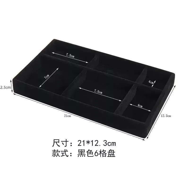 Écrin de rangement portable en velours pour bijoux, présentoir empilable pour bagues, boucles d'oreilles et colliers 9