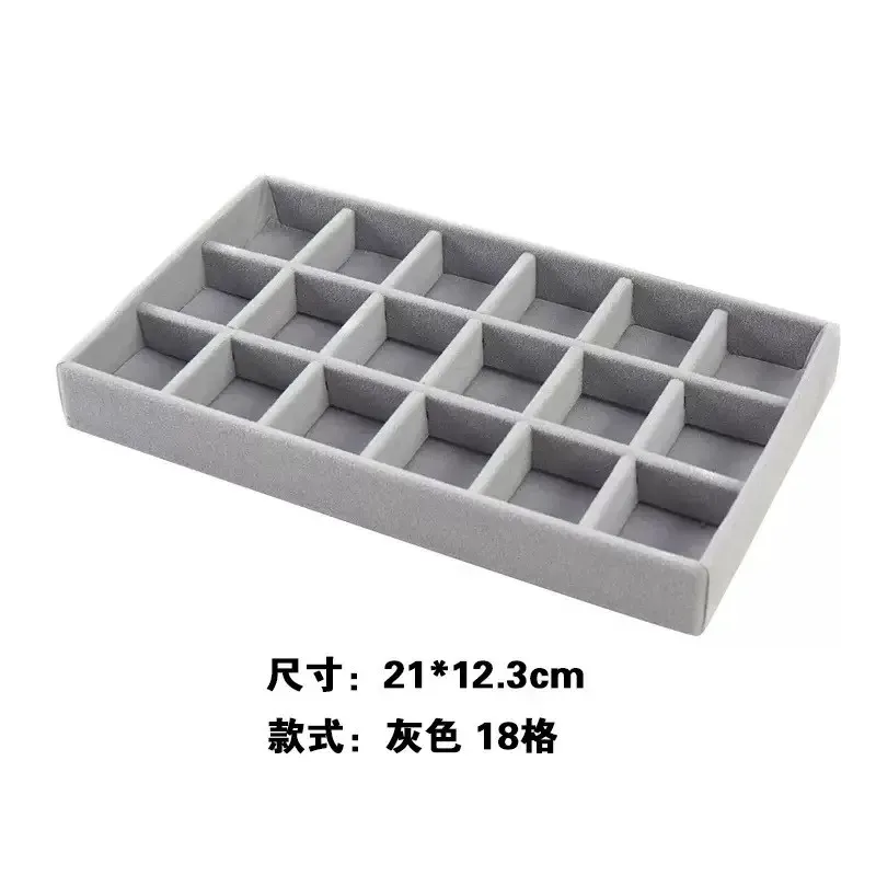 Écrin de rangement portable en velours pour bijoux, présentoir empilable pour bagues, boucles d'oreilles et colliers 10