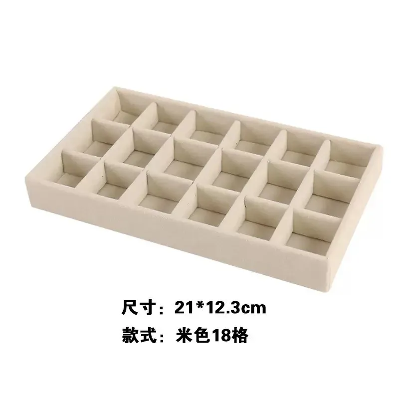 Écrin de rangement portable en velours pour bijoux, présentoir empilable pour bagues, boucles d'oreilles et colliers 15