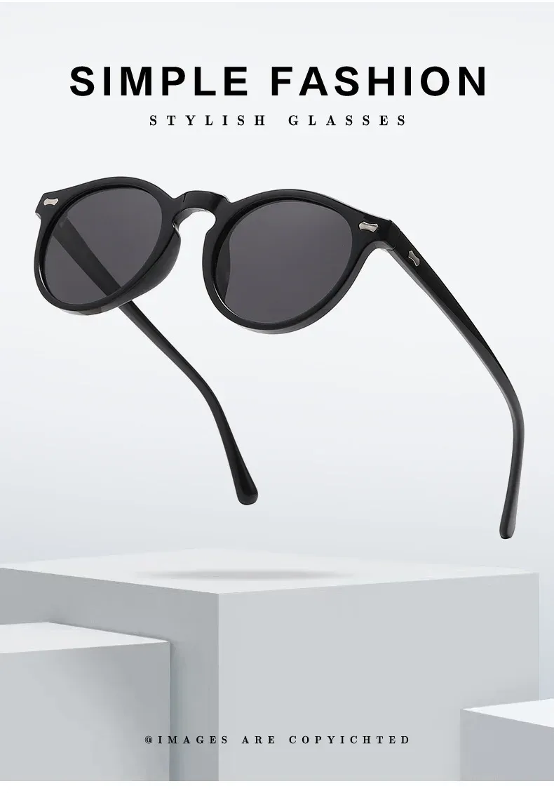 Lunettes portées, style vintage