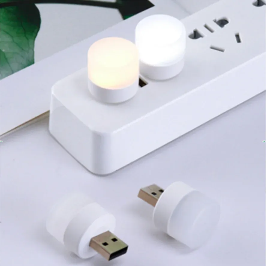 Petite lampe LED à prise USB, veilleuse pour ordinateur, alimentation mobile, mini lampe de lecture carrée à protection des yeux - Image 1