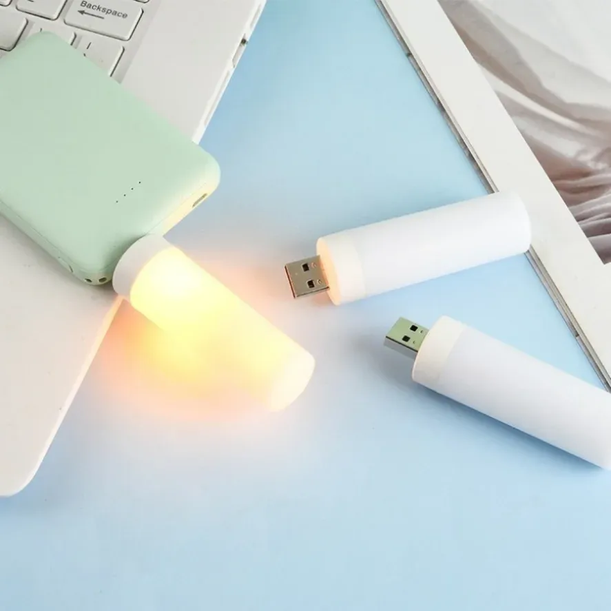 Petite lampe LED à prise USB, veilleuse pour ordinateur, alimentation mobile, mini lampe de lecture carrée à protection des yeux 3