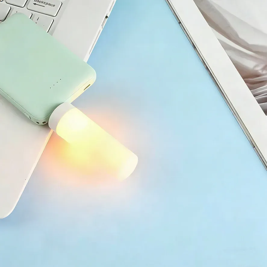Petite lampe LED à prise USB, veilleuse pour ordinateur, alimentation mobile, mini lampe de lecture carrée à protection des yeux 10
