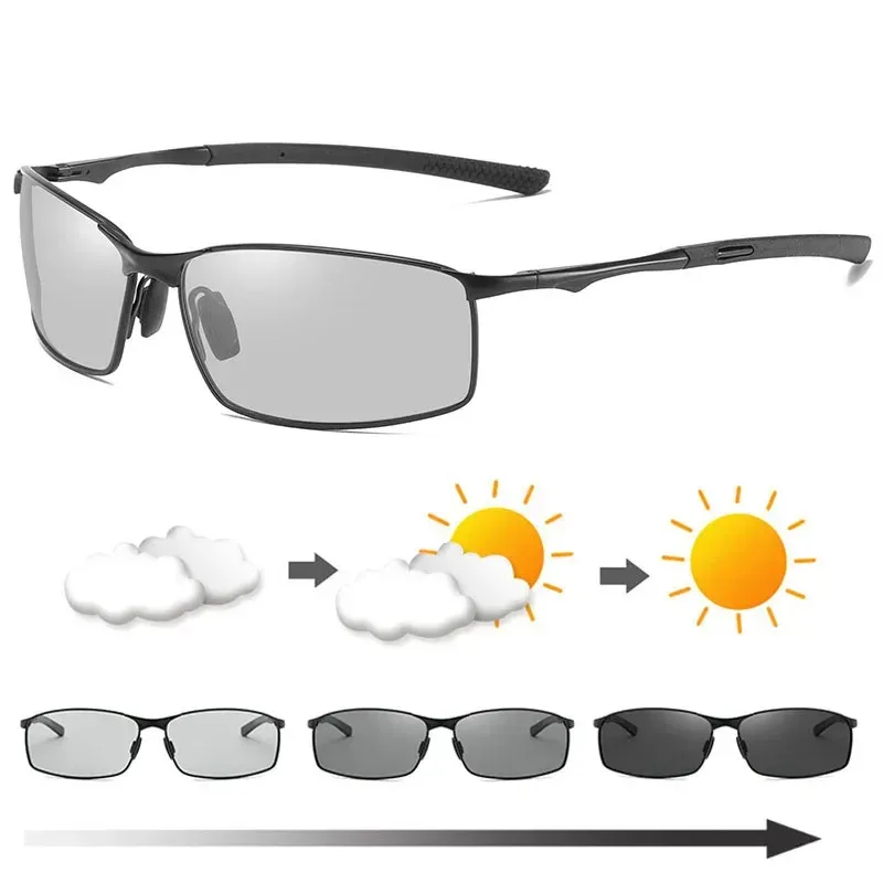 Lunettes carrées en métal pour homme, vue de profil