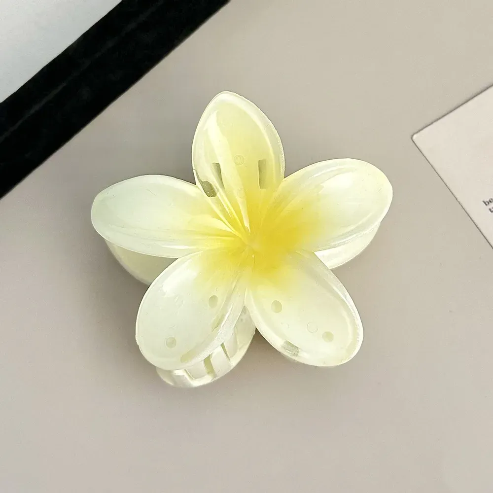 Pinces à cheveux fleur d'œuf, pinces de plage hawaïennes, épingles à cheveux bohèmes pour filles, accessoire capillaire Dopamine Y2K 12