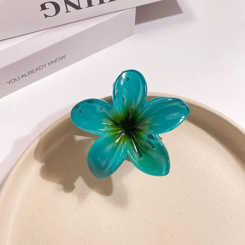 Pinces à cheveux fleur d'œuf, pinces de plage hawaïennes, épingles à cheveux bohèmes pour filles, accessoire capillaire Dopamine Y2K 7