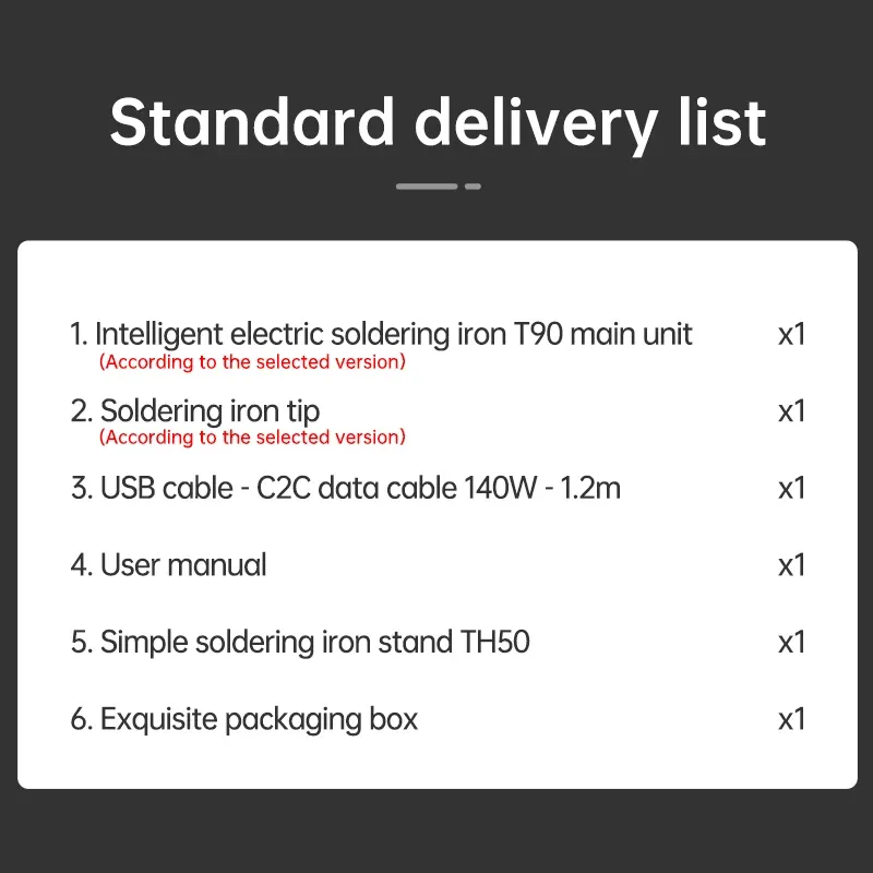 ALIENTEK T90 Fer à souder intelligent PD 3.1 140 W, écran numérique portable, 80 à 450 °C, kit de réparation de précision pour circuits imprimés 6