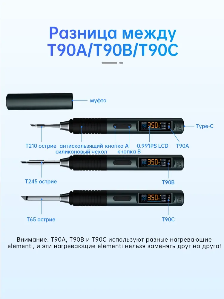 Fer à souder intelligent T90 - écran