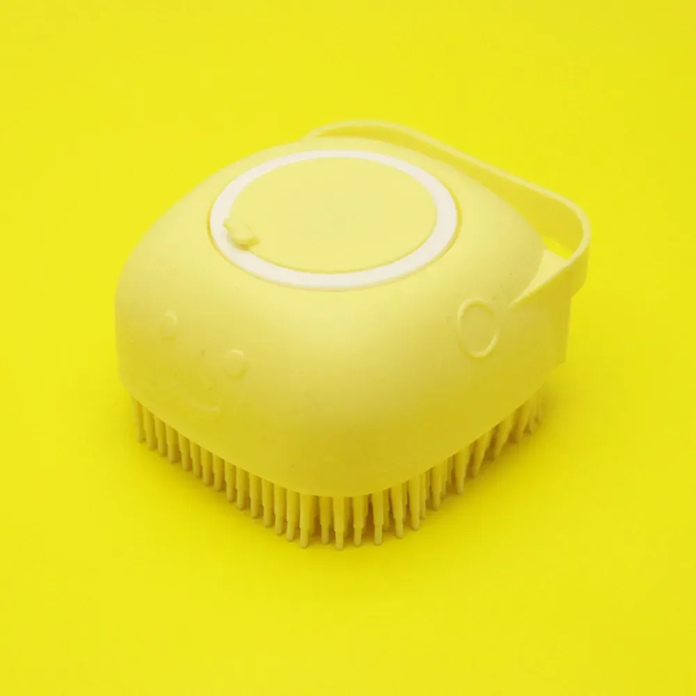 Brosse de bain en silicone pour animaux de compagnie, brosse de massage et épilateur pour chats et chiens 4
